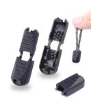 25 Pack Zipper Pull Tabs Cord Ends Tips Shoe Lace End Clips Cord Lock for Paracord Molle Backpack Quick No Tied Shoelace Triathlon Marathon Running Shoe Black x 25 - Buy Online on SooperMarket.com