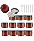 Buy Tianzd 12 pcs 100ml Brown Plastic Cream Can & 6 Spatulas - Ideal Cosmetic Containers for International Shipping - Buy Online on SooperMarket.com