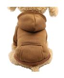 Jecikelon Winter Dog Hoodie Sweatshirts with Pockets Warm Dog Clothes for Small Dogs Chihuahua Coat Clothing Puppy Cat Custume Medium Coffee - Buy Online on SooperMarket.com