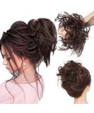 Tousled Updo Messy Bun Hair Extension Instant Ponytail With Elastic Rubber Band Updo Chignon Donut Scrunchies Extensions Hairpiece Synthetic Wavy Hair for Women Medium Brown - Buy Online on SooperMarket.com