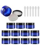 Buy Tianzd 12 Pieces 100ml Blue Plastic Cream Cans & 6 Spatulas - Perfect for Cosmetics & Storage | International Shipping Available - Buy Online on SooperMarket.com