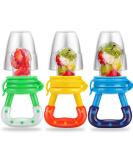 Wendergo Teething Dummy Baby Fruit Feeder Pacifier Weaning Dummies Set Silicone Food Feeders for Babies Infants Toddlers 3 Different Sizes Teething Toy Teether in Appetite Stimulating Colours - Buy Online on SooperMarket.com