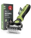 Reavet Dog & Cat Brush - Underwool Brush for Long Hair Medium Breeds (S-M) | Massage Effect & Top Hair Protection | Ideal Fur Brush for Dogs & Cats - Buy Online on SooperMarket.com