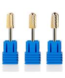 Safety Nail Drill Bit Set - Nail Drill Bits for Acrylic Nails Professional Nail Drill Bits Remove Gel Safety Bits Set Medium Fine Coarse Drill Bit 3/32 Inch (3Pcs Carbide Bit for Nail Drill) - Buy Online on SooperMarket.com