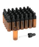 Furnido 5ml Amber Glass Dropper Bottle Pack of 35 - DIY Essential Oil & Perfume Vials with 2ml Droppers - Buy Online on SooperMarket.com