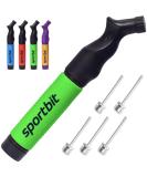 Sportbit Ball Pump with 5 Needles Set - Universal Hand Pump for Volleyball Basketball Football Soccer & Gymnastics - Inflatable Air Pump in Green - Buy Online on SooperMarket.com