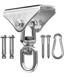 Yes4All 1000LB Capacity Stainless Steel Heavy Duty Bag Hanger, 180 & 360 Swing with 2 Screws for Wooden, and 2 Expansion Bolts for Concrete A. 360 Rotation - Buy Online on SooperMarket.com