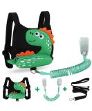 3 in 1 Toddler Harness Leash + Baby Anti Lost Wrist Link, Accmor Cute Dinosaur Child Safety Harness Tether, Kids Walking Wristband Assistant Strap Belt for Parent Boys Outdoor Activity (Black) - Buy Online on SooperMarket.com