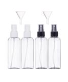 4Pcs 100ml Spray Bottle Empty Plastic Fine Mist Travel Atomiser Set with 2 Funnels & 12 Labels - Clear Refillable & Reusable Bottle Toiletries Liquid Containers for Cosmetic Make-up by JamHooDirect - Buy Online on SooperMarket.com