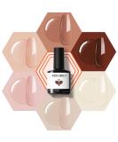 Modelones Nude Gel Nail Polish Set - 6 Colors for Manicure & Nail Art - Skin Tone Soak Off Gel Kit - Perfect Gift - Buy Online on SooperMarket.com