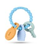Vicloon Baby Teething Toys Silicone Teether Toy Baby Teether Toys Teether Chew Toy BPA-Free Baby Teether Baby Chew Soothing Infant Teething Ring for Babies Boys Girls Shower Gifts (Light Blue) - Buy Online on SooperMarket.com