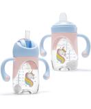 Sippy Cups for Baby 6+ Months Unicorns Sippy Cup for 1+ Year Old - 2 in 1 Spout & Straw Baby Sippy Cups 6-12 months Toddler No Spill Transition Weighted Straw Sippy Cup - 8 oz. (1 Cup with 2 Nipples) 1 Pink & Purple | Un... - Buy Online on SooperMarket.com