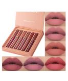 BestLand 6Pcs Matte Liquid Lipstick Makeup Set  Matte liquid Long-Lasting Wear Non-Stick Cup Not Fade Waterproof Lip Gloss (Set B) - Buy Online on SooperMarket.com