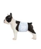 24 Pack S Disposable Dog Diapers for Male Dogs - Fits Waist 30-48cm | Small White - Premium Absorbent & Leakproof - Buy Online on SooperMarket.com