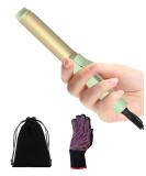 Mini Curling Iron 1 - Dual Voltage Travel Size for Short & Medium Hair | Adjustable Heat Fast Heating Includes Storage Bag & Gloves - Buy Online on SooperMarket.com