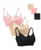 Dreamburn Maternity Nursing Bra | Wireless & Seamless | Comfortable Breastfeeding | XXL | Black/Beige/Pink | Adjustable Hooks & Removable Pads - Buy Online on SooperMarket.com