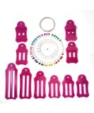 LNKA Jelly Roll Sasher Tool 10pcs Quilting Fabric Tape Maker Set with 40 Quilting Pins - Purple Color - Buy Online on SooperMarket.com
