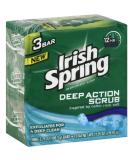 Irish Spring Deep Action Scrub Bar Soap 3 Pack - Invigorating Cleanse - Buy Online on SooperMarket.com