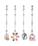 Vicloon Silicone Toy Clip 4Pcs Toy Safety Straps Food Grade Silicone Pacifier Clips Sippy Cup Strap Adjustable Stroller Pacifier Strap Hanging Toys Baby Toy Anti Drop Chain (Pink/Purple) Pink-Purple - Buy Online on SooperMarket.com