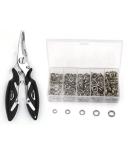 Fishing Stainless Steel Split Rings 201pcs Pack with Plier Set - Saltwater Fishing Plier Tool Kit for Lure Connectors | 5 Sizes | High Tensile Force - Buy Online on SooperMarket.com