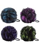 4 pack bath shower sponge jollyjelly mesh bathroom luffa double mesh body scrubber brush for women men peeling skin clean soothe skin (mix -4 pack) 4PCs - Buy Online on SooperMarket.com
