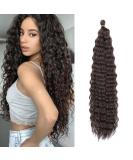 Deep Twist Crochet Hair - Ombre Kinky Curl Braided Hair Extensions 22 Inch 6 Packs - Synthetic Curly Hairstyle - Buy Online on SooperMarket.com
