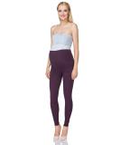 Softsail Maternity Leggings - High Waisted Cotton Pants with Belly Support | Over Bump Stretchy Maternity Clothes for Pregnancy - Plum - Buy Online on SooperMarket.com