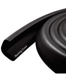 Edge Protector for Baby (6ft Large Edge Only) - RovingCove Hefty-Fit Heavy-Duty Soft Foam Furniture and Fireplace Edge Bumper Guards, Desk Edge Cushion, Wall Corner Covers, 3M Adhesive, Onyx Black Large 6 Foot (Pack of 1) Onyx Black - Buy Online on SooperMarket.com