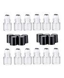 12 pieces 1 ml mini clear glass roll-on bottles empty refillable essential oil glass roller ball bottle bottle perfume lip gloss cosmetics sampling bottles container with black cap 1ml - Buy Online on SooperMarket.com