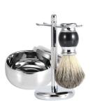 Men's Professional Shaving Kit with Stand, Brush, Soap Mug, and Travel Case - Beard Grooming Set for Mustache Care - Buy Online on SooperMarket.com