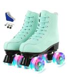 XUDREZ Shiny Double Row Roller Skates for Women and Men with Flash Wheels - Women's 10.5/Men's 9 - Buy Online on SooperMarket.com