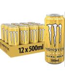 Monster Energy Ultra Gold Carbonated Energy Drink | L-Carnitine + Taurine + Zero Sugar 16.91 fl oz / 500 ml 12 Pack - Buy Online on SooperMarket.com
