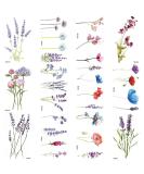 COKTAK 12Pieces/Lot 3D Watercolor Lavender Flower Temporary Tattoos For Women Body Art Arm Fake Flora Adults TattooSticker Waterproof Girls Tatoos - Buy Online on SooperMarket.com