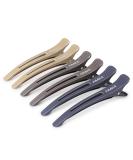 Aimike 6 hair clips hair clips for style and cutting compartment clamps hairdresser hair clips women no trace hair clip with silicone tape hair clips hairdressing requirement for thick & thin hair- neutral 6 neutral - Buy Online on SooperMarket.com