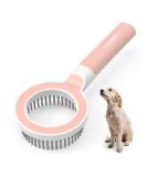 Zewze Long-Haired Dog Brush - Stainless Steel Pet Ridge Comb for Removing Knots & Grooming - Ideal for Dogs - Pink - Buy Online on SooperMarket.com