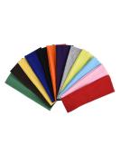 12 Pack Stretchy Elastic Yoga Headbands for Teens Girls & Women - Cotton Hairbands in Mixed Colors | International Shipping Available - Buy Online on SooperMarket.com