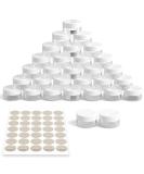 Newans 30 pieces of jacks Tiegel 10G10ML cream can empty can transparent crucible tap with screw cap jar with stickers ideal for make-up creams lotions minikers (white) - Buy Online on SooperMarket.com