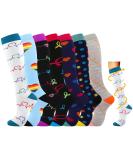 7 Pairs Compression Socks for Women & Men 15-20 mmHg is Best Athletic & Medical for Running Flight Travel Nurses L-XL Mix -1 - Buy Online on SooperMarket.com