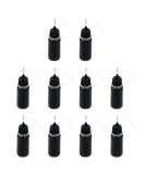 T Tulead Black Tip Applicator Metal Needle Plastic Bottle 10ml Precision Tip Applicator Bottles Pack of 10 Black 10ml - Buy Online on SooperMarket.com
