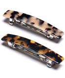 2PCS French Design Hair Barrette Tortoise Shell Celluloid Rectangle Hair Clips for Women Tokyo Tortoise,Ivory Tokyo - Buy Online on SooperMarket.com