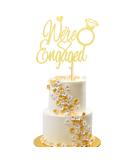 Arthsdite We're Engaged Cake Topper Bridal Shower Cake Pick Decorations for Wedding Engagement Theme Party Decorations Supply - Gold Glitter Gold We Are Engaged Cake Topper - Buy Online on SooperMarket.com
