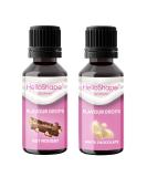 Buy Sugar-Free Flavor Drops - Nut Nougat & White Chocolate 2x30ml | Vegan | Zero-Calorie Sweetener for Yogurt & Porridge | Hello Shape - Buy Online on SooperMarket.com