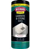 Weiman Granite Cleaner and Polish - 30 Wipes - For Granite Marble Soapstone Quartz Quartzite Slate Limestone Corian Laminate Tile Countertop and More (Pack of 1) - Buy Online on SooperMarket.com