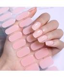 Pink Semi Cured Gel Nails Strips 20 Stickers Nail Wraps Soft Self-Adhesive Gel Nail Stickers Salon-Quality Gel Nail Strips for Nails Manicure UV/LED Lamp Required (01-Pink) - Buy Online on SooperMarket.com