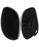 HieerBus Silicone Body Scrubber Flat Shower Brush Gentle Exfoliating and Massage Long Bristles Lathers Well and More Hygienic Than Traditional Loofah 1 Pack (Black) 3rd-black - Buy Online on SooperMarket.com