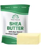 Sale! White Naturals Unrefined African Shea Butter 1 lb - Pure Raw Grade A Ivory - Great Skin Moisturizer for DIY Lip Balms, Stretch Marks, Eczema, Acne, Sun Damage Recovery - 16 oz Cream & More - Buy Online on SooperMarket.com