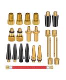 Mamakoi 21PCS Brass Presta Schrader Valve Adapter Tools | Bike Pump Presta Valve Adapter Accessories for Bike, Gym, Balloon, Toy Pump - Buy Online on SooperMarket.com