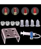 Kalolary 4-Hole Silicone Lipstick Mold DIY Makeup Tool Set with Lipstick Demoulder - Buy Online on SooperMarket.com