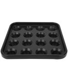 Portable AntiDrop Billiard Ball Holder Tray - 16 Holes for Snooker Pool Halls (Black) - Buy Online on SooperMarket.com