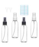 ILLUVA 100ml Small Spray Bottle Empty Clear Fine Mist Spray Bottles Plastic Travel Atomiser Bottle Set Refillable Liquid Containers for Make-up Cosmetic Hair 100 ml (Pack of 4) - Buy Online on SooperMarket.com